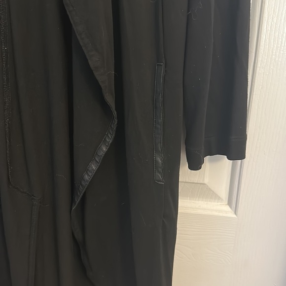 Elaine Kim nolwenn cutaway long line open front cardigan jacket black large - Picture 3 of 6